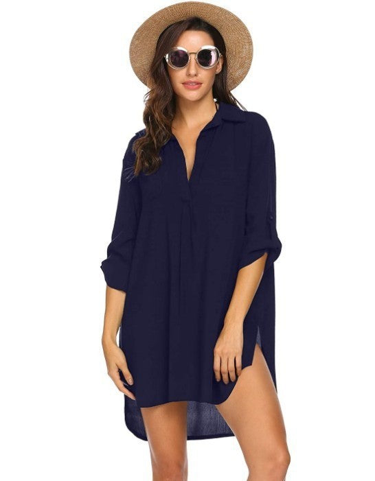 Saída de Praia Estilo Camisão Feminino